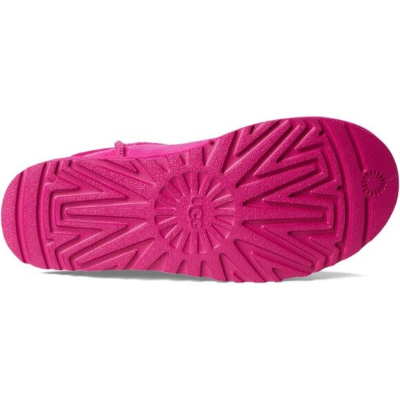 UGG Women's Dark Peony​ Rounded Toe Sheepskin Lining Classic Ultra Mini Boot - Picture 3 of 7